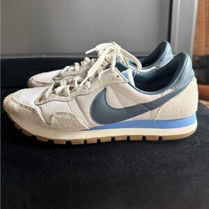Nike Cream and Blue Sneakers